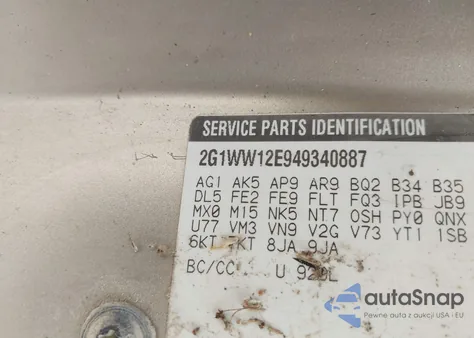 2004 Chevrolet Monte Carlo Ls z USA, uszkodzony, nr VIN 2G1WW12E949340887